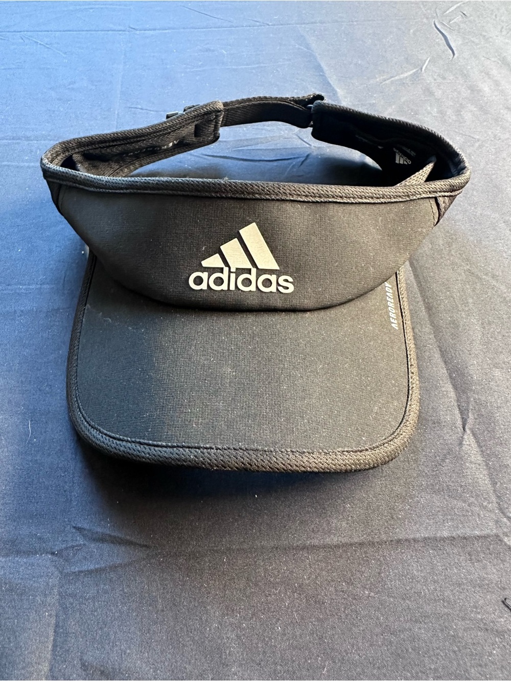 adidas Black Men’s Athletic Visor with White Logo